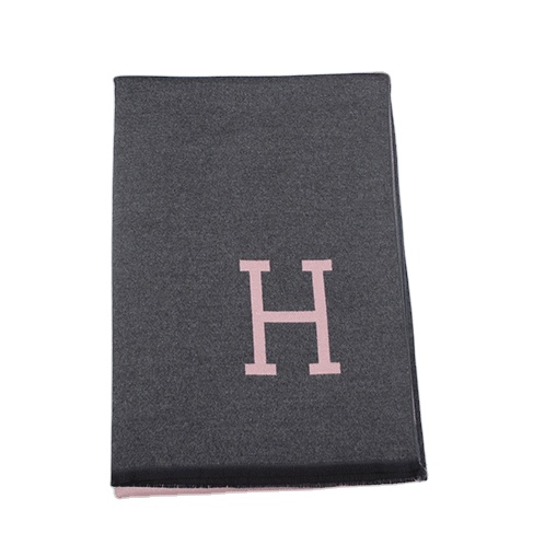 Vintage Other Scarves New Fashion Accessories Korean Style Famous Brand H Letter Cashmere Acrylic Double Colors Scarf for Women