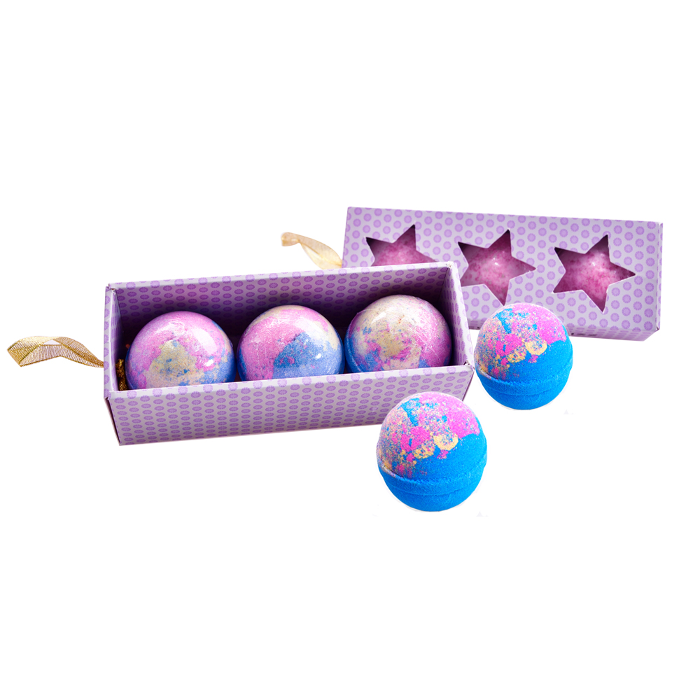 OEM Wholesale Colorful Bath Bomb Bubble Fizzer Bomb For Christmas Bath Bomb Set