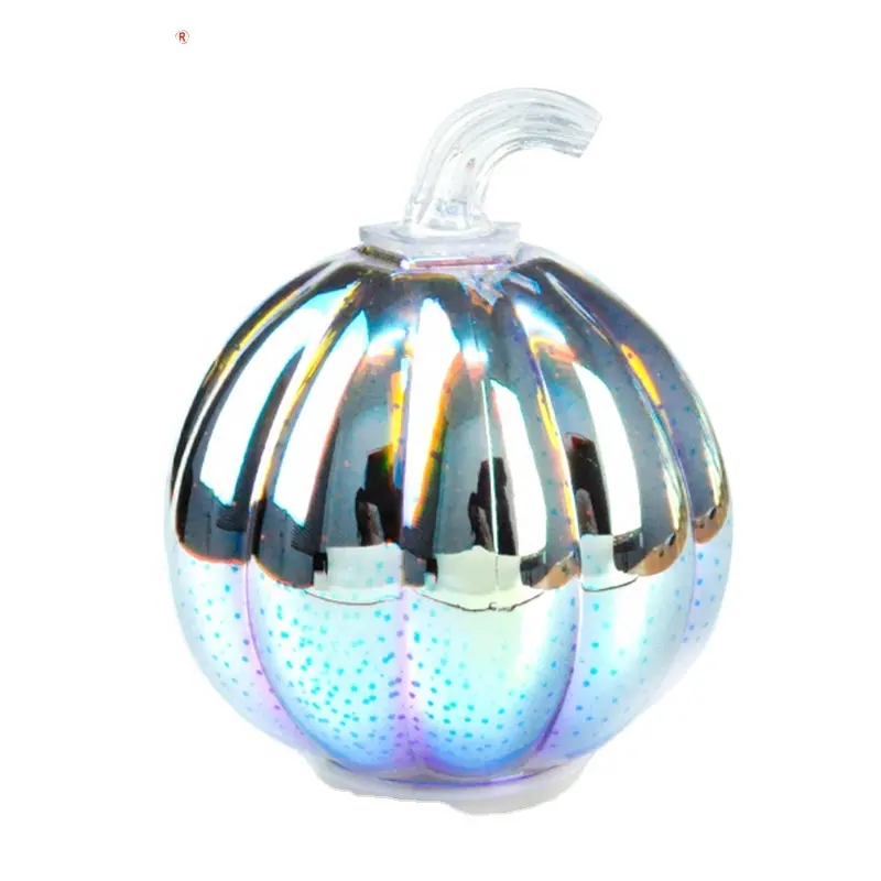 Hot sale factory 3D led glass pumpkin for halloween with warm lights