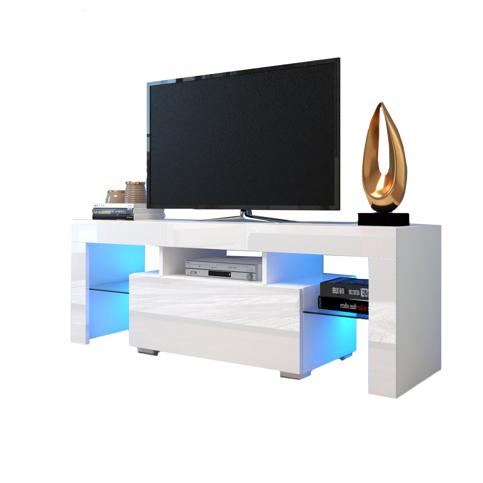 Подставка для телевизора в современном простом стиле с RGB-светодиодами и полками для телевизоров до 55 дюймов