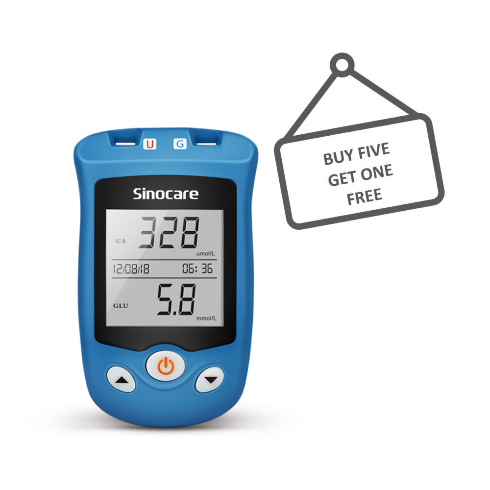 SINOCARE Safe AQ UG для измерения глюкозы в крови и мочевой кислоты