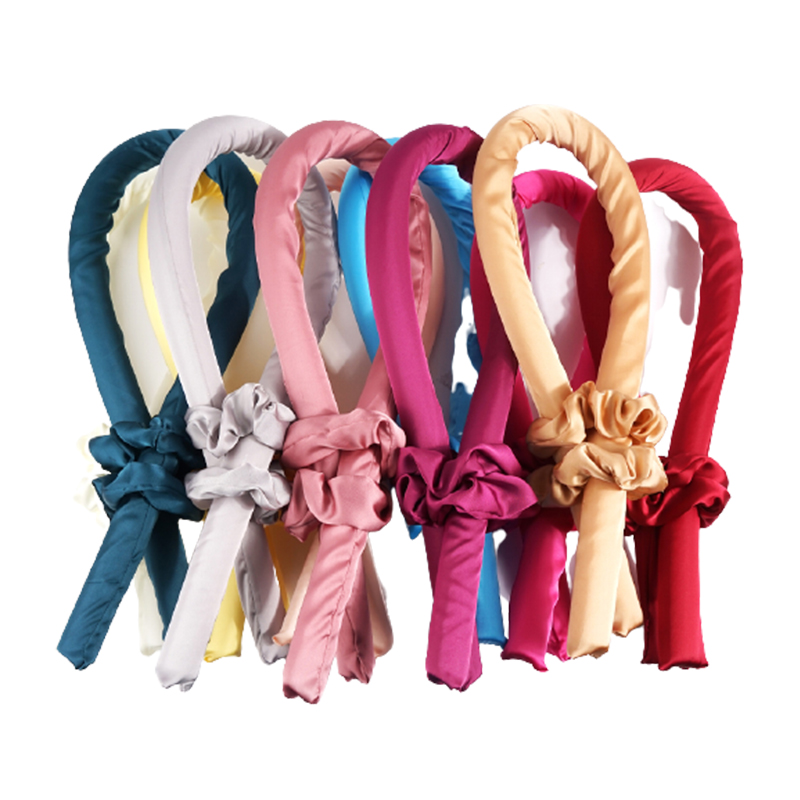 New Trends Sleeping Curls Heatless Silk Satin Ribbon Curling Rod Headband Lazy Curler Hair Styling Tools Kit Soft Headband