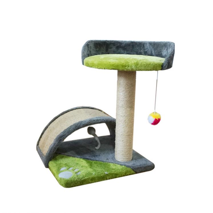 Factory Price Couch Scratching Post Scratcher Combo Wave Beds Furniture Cat Wooden Tree House