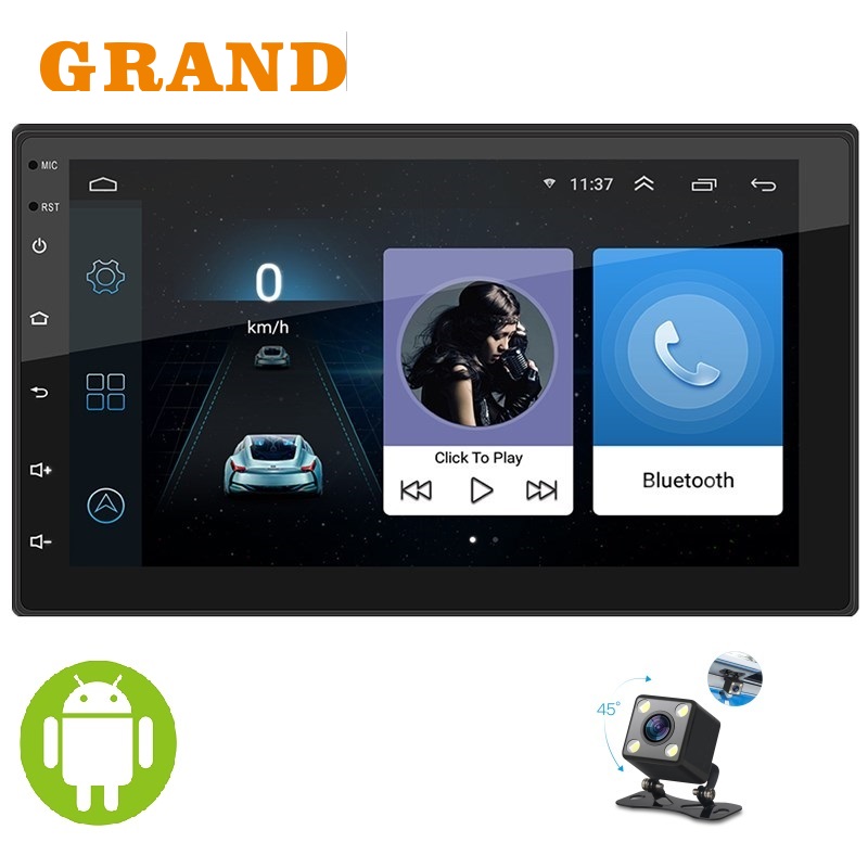 Универсальный Автомобильный мультимедийный плеер, стерео-система на Android, с 7 "экраном, GPS, IPS, 1 + 16 ГБ, типоразмер 2 din
