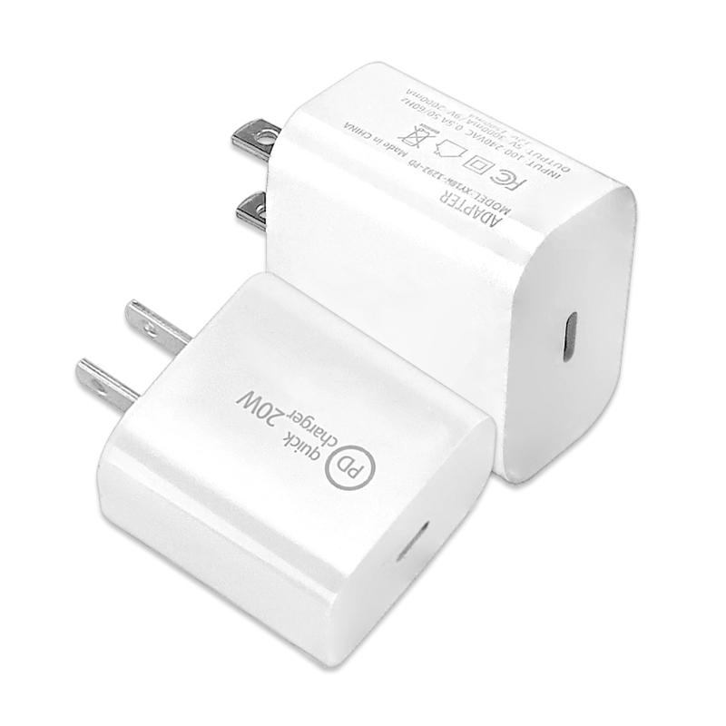 Оптовая продажа адаптер питания для быстрой зарядки 20 Вт EU/UK/AU/US + USB-C кабель типа c для освещения PD 20 Вт настенное зарядное устройство для iPhone