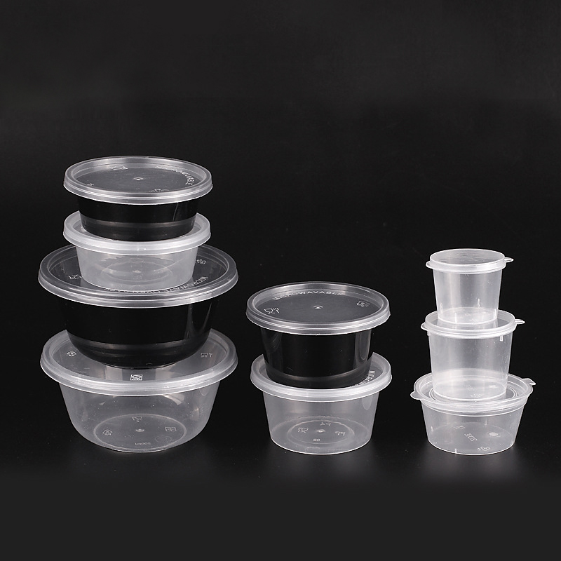 Оптовая продажа, для детей возрастом от 1 до oz 1,5 oz 2oz 3oz 4 унций ПП фаст-фудов круглые прозрачные одноразовые соус пластиковые чашки с крышкой