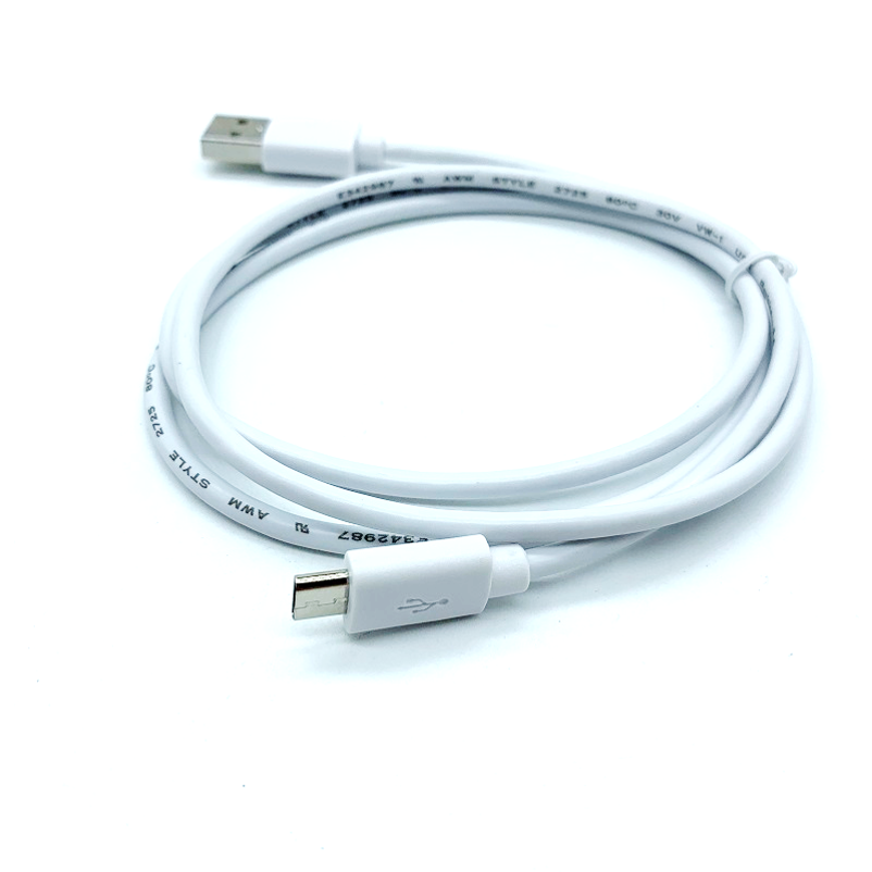 Белый зарядный кабель Micro USB L = 1,0 м