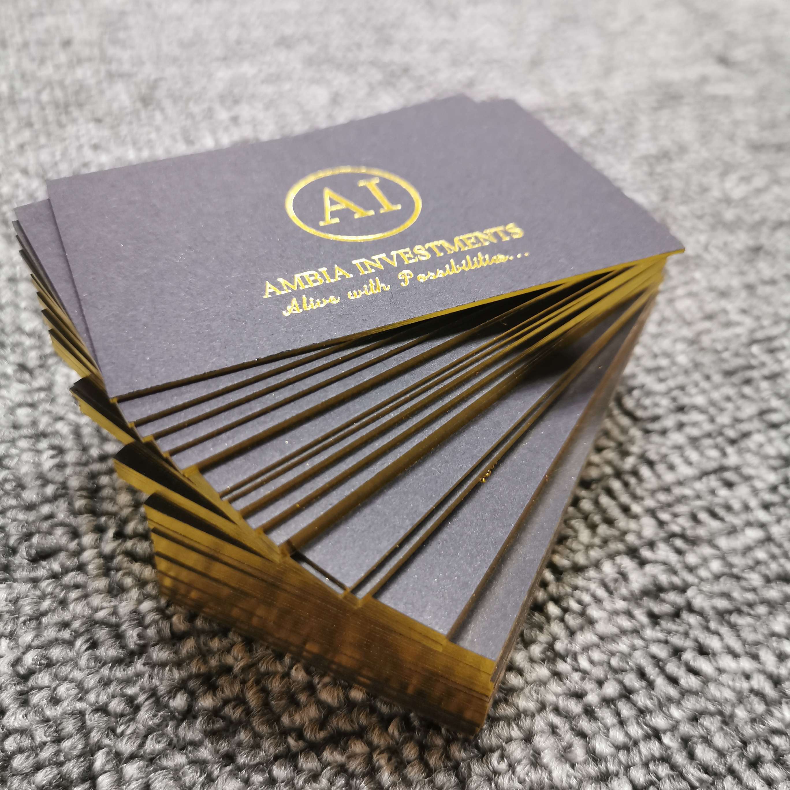 Custom Design Letterpress Name Cards OEM Gold Foil Business Card PVC Labels