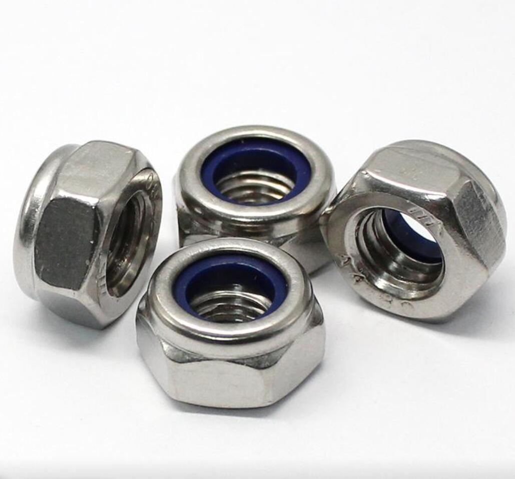 DIN985 DIN982 nylon insert lock nut Carbon steel with blue white zinc plated