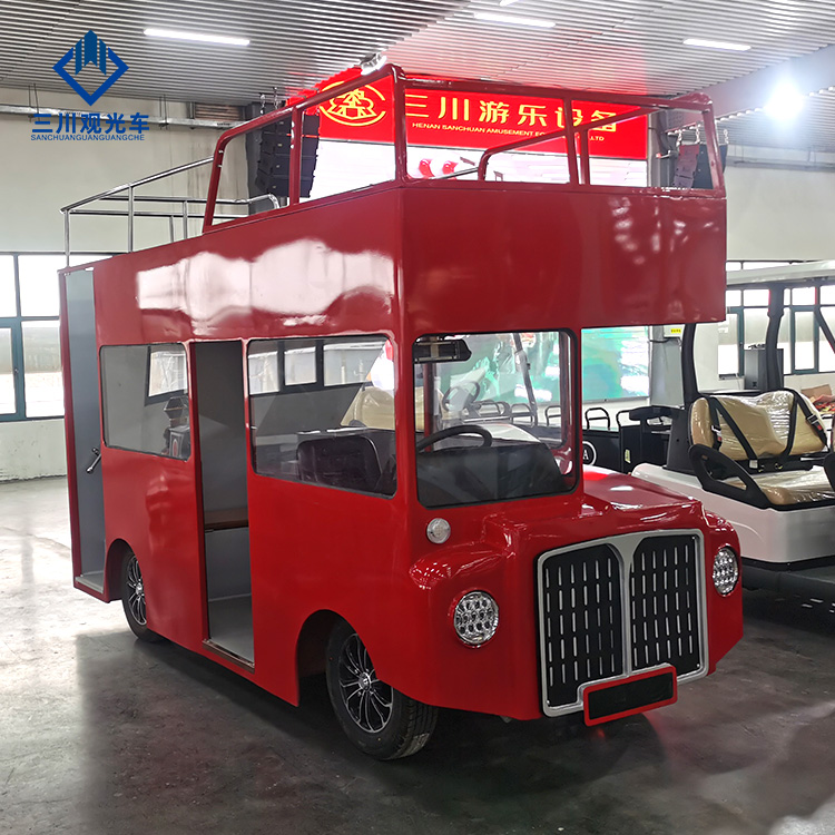 China Manufacturer City Electric Double Decker Mini Tourist Train Sightseeing Shuttle Bus For Sale