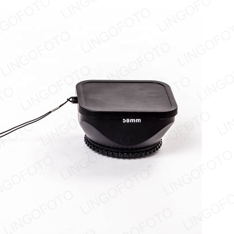 Screw Mount 58mm DV Camera Lens Hood with Cap for Digital Video LL1208