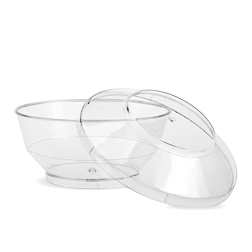 Factory manufacturers disposable clear 4oz plastic salad fruit dessert bowls with lid