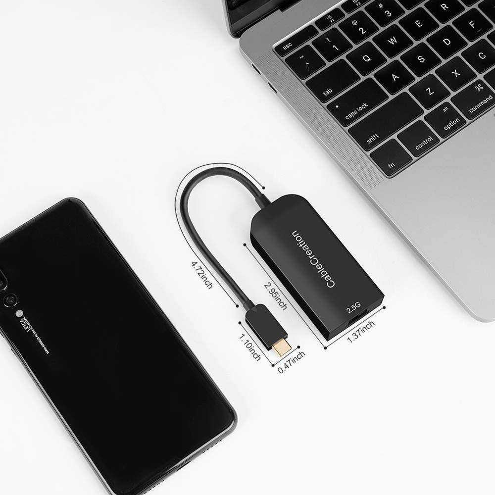 CableCreation USB C к RJ45 2,5 гигабитный LAN Ethernet-кабель адаптер для MacBook, Chromebook, Windows 10, 8, Mac OS