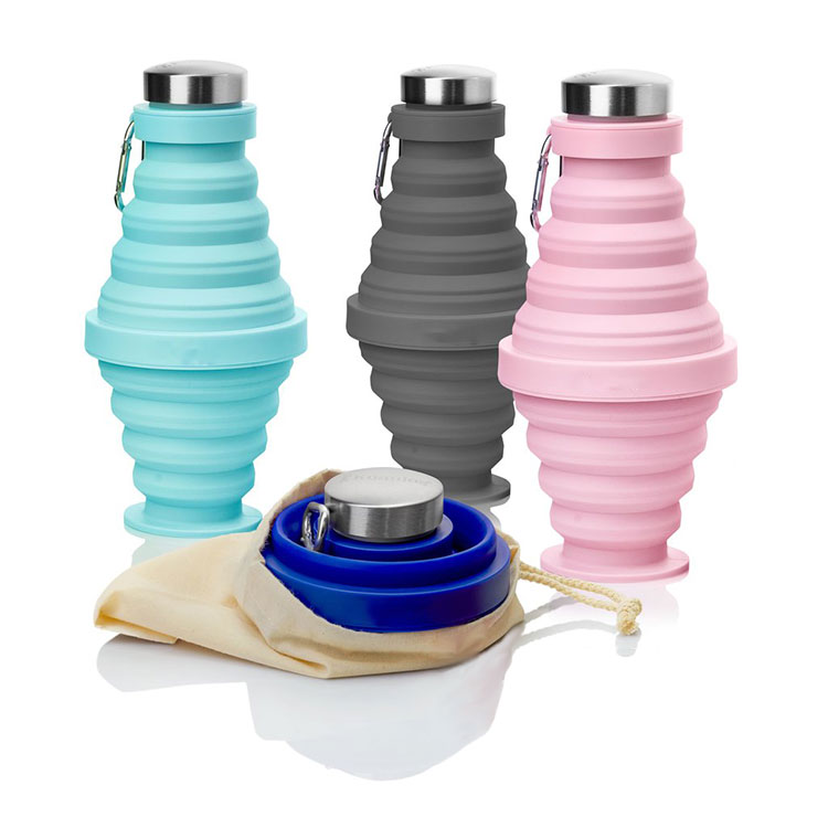 2021 Amazon Top Seller Eco Friendly Silicon Bpa Free Gym Flexible Bottle Private Label Sport Collapsible Bottle With Custom Logo