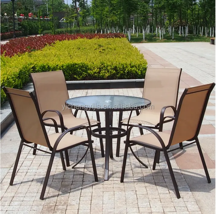 Pink Color Folding 5 Sets Outdoor Furniture Garden Table And Chair Set