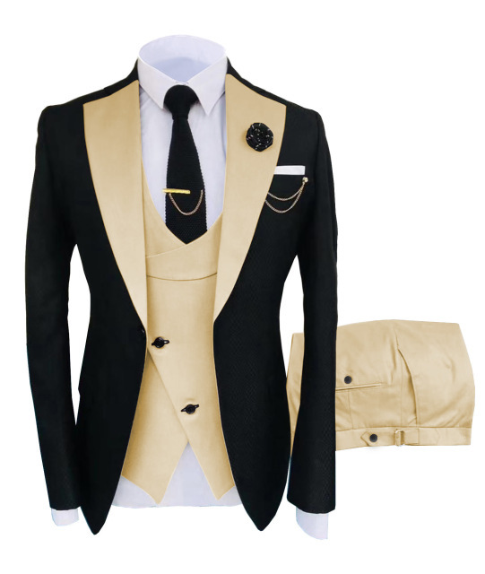 New Custom Trending 3 Piece Slim Fit Vestidos Elegantes Noche Tuxedo Wedding Arket Blazer Mens Suit