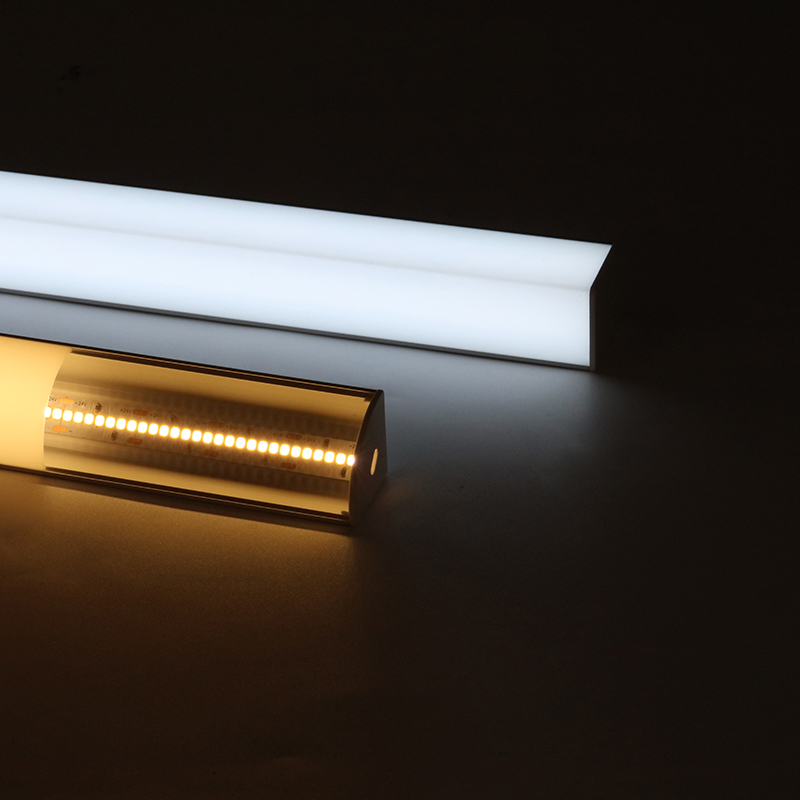 Pc Cover Aluminum Strip Extruded Led Corner Profile Channel 90 Degrees Angle Silver Black White Aluminum Alloy 28 6000 Series 1m