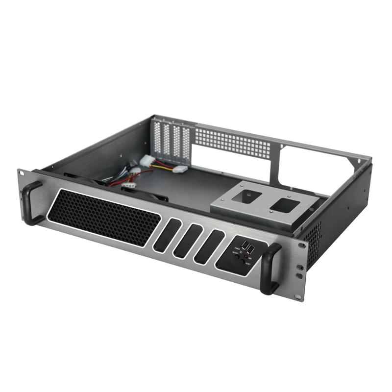 Хорошее количество, 2u, алюминиевая настраиваемая рама для сервера Micro ATX с охлаждающими вентиляторами