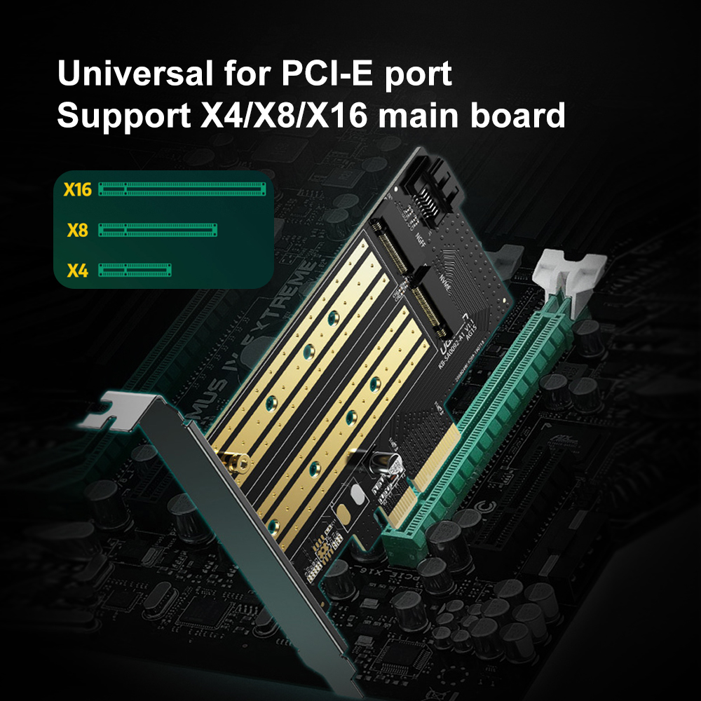 OEM ODM производство двойной жесткий диск расширения карты Райзер карты M.2 NVME + NGFF к Pcie SSD для настольного ПК