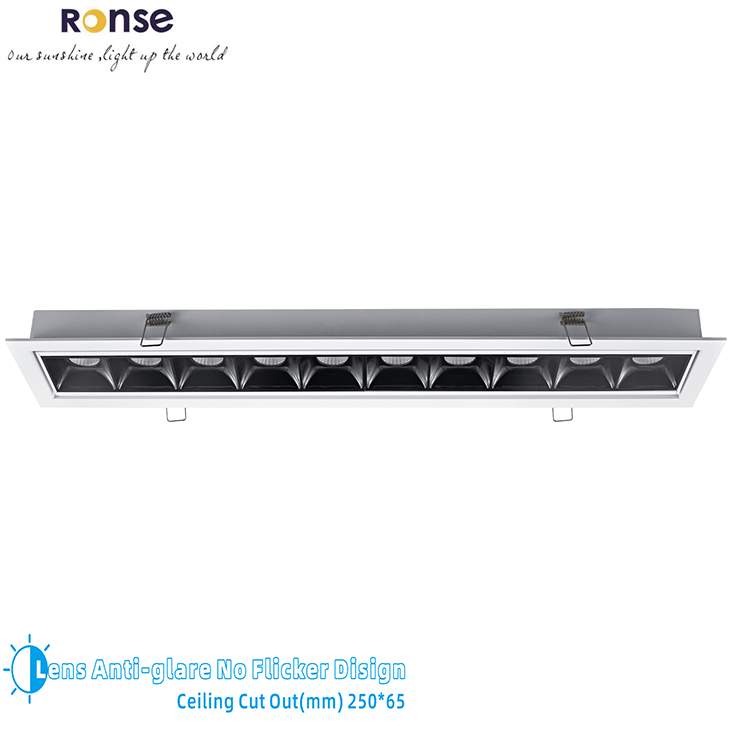 RONSE 12W 910Lm Commercial Led Recessed Types Led Modern Invisible Ceiling Lamp Led Lighting 12W 24W 36W CE Aluminum Grille Led