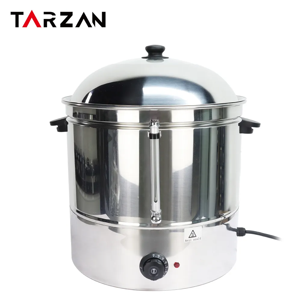 Sweet Corn Steamer Machine 48L Electric Corn Steamer Stainless Steel Commercial for Corn 43x43x45cm