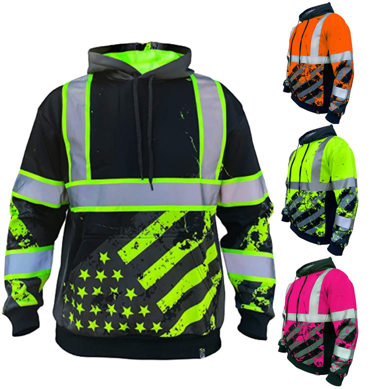 Защитный светоотражающий Пуловер Hi Vis, крутая уличная толстовка с отражателем