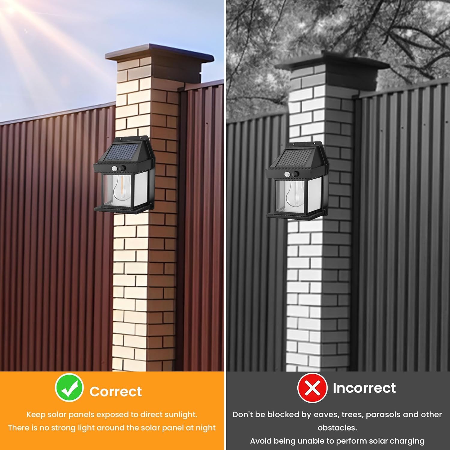 Waterproof Garden Decoration Solar Outdoor Wall Light With Motion Sensor