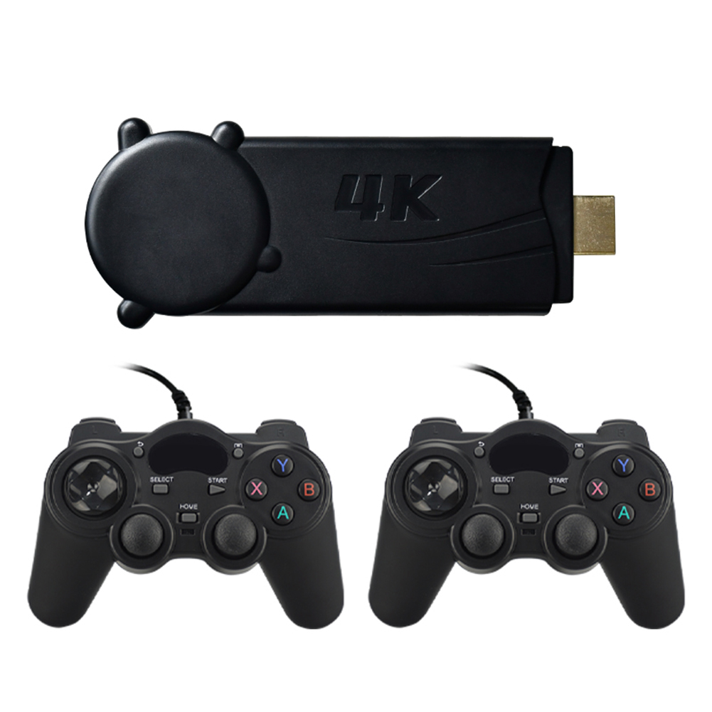 PK-08 Retro Mini 4K Game Console Linux 4100+ Video Player Home TV Game Stick and Wireless Controller