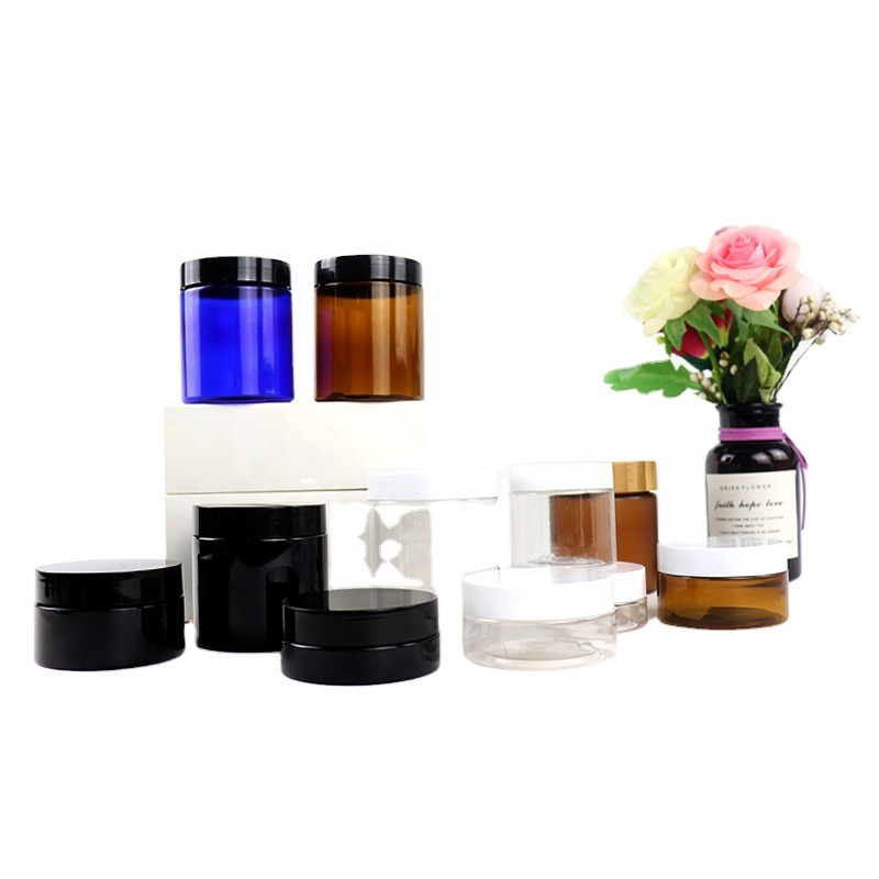 100ml PET cosmetic jars plastic spice jars empty 100g with lids