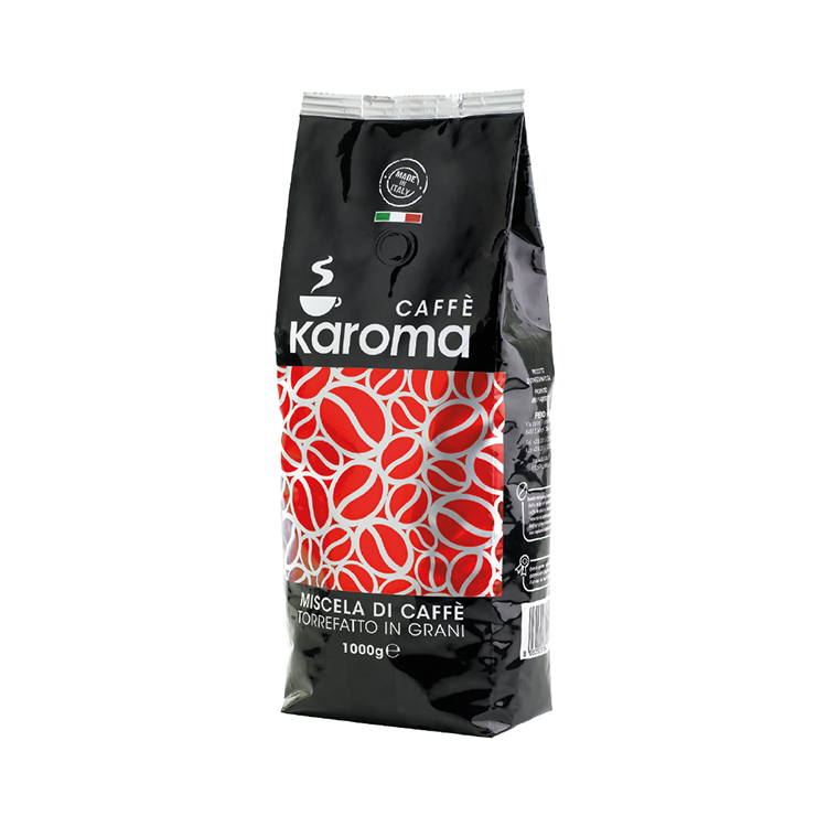 Итальянские кофейные зерна Karoma Arabica и Robusta жареные кофейные зерна