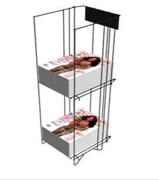 Single Side metal magazine display stand/Flooring metal magazine display holder