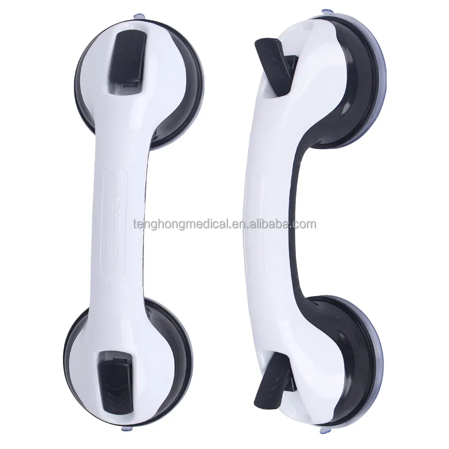 12 inches Powerful Suction Cup Grip Grab Bars Bathroom Shower Handle with Dual Locking
