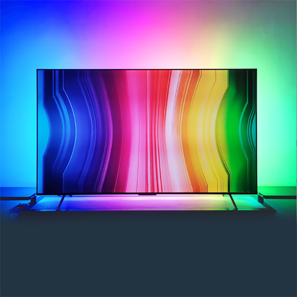 Новый дизайн, световая лента RGB, светодиодное освещение с изменением цвета голоса, ПК на музыку, смещенное освещение RGB, погружная подсветка телевизора