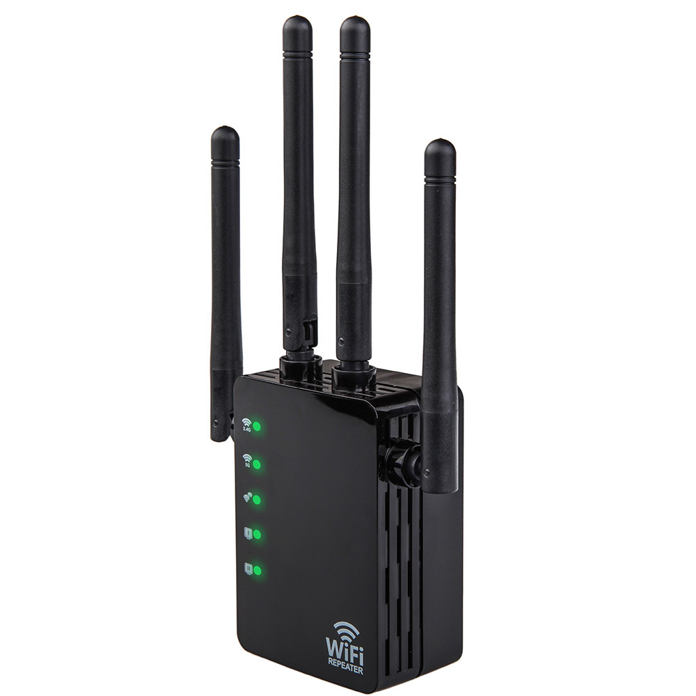 В наличии 2,4G & 5G двухдиапазонный Wi-Fi ретранслятор Ethernet порт Amazon Горячая распродажа! 1200 Мбит/с Wi-Fi усилитель сигнала расширитель диапазона