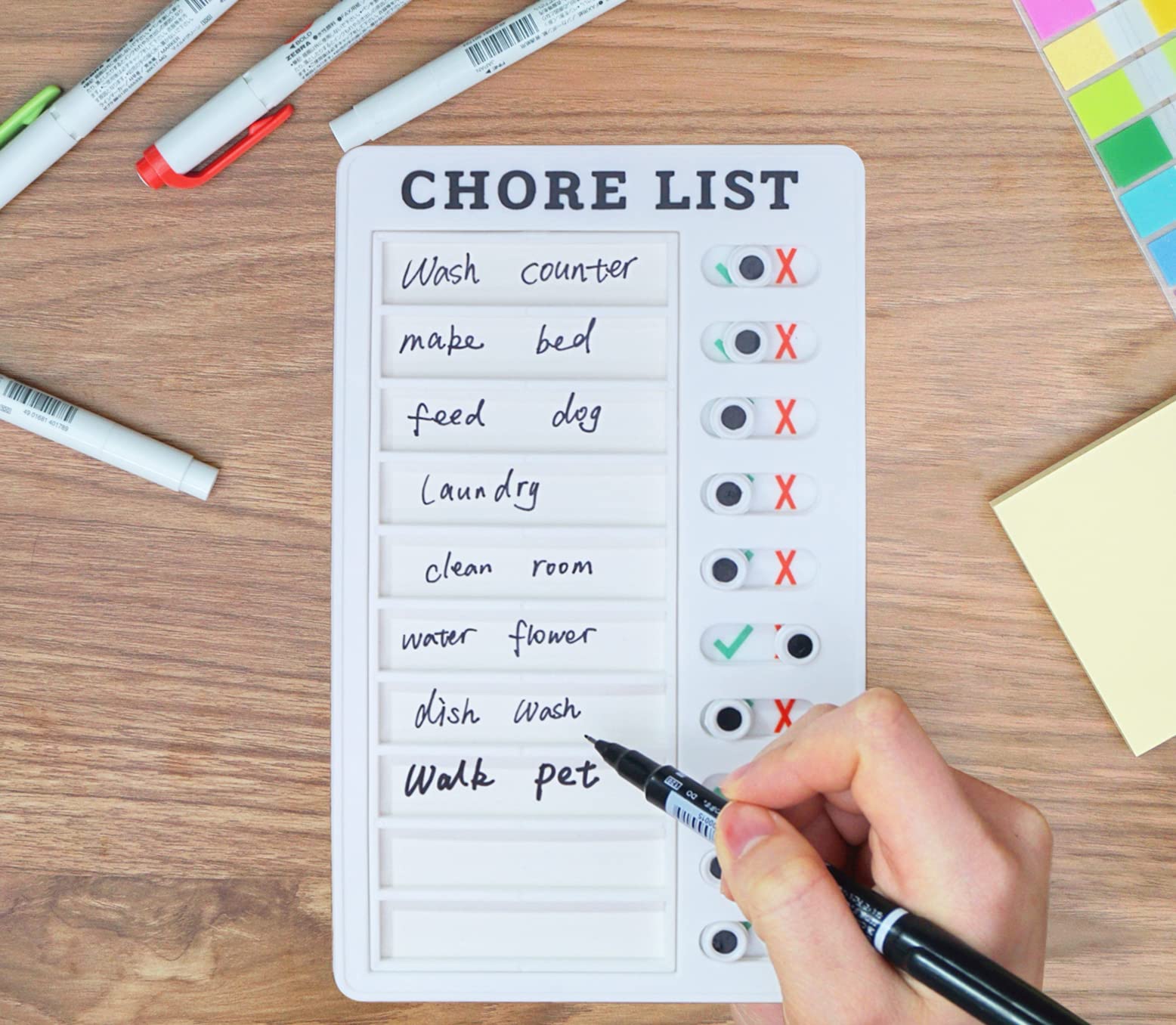 RV Checklist Memo Board Portable Daily Affairs Checklist Plastic Board With Slider To Do List Plan Board For Home Travel