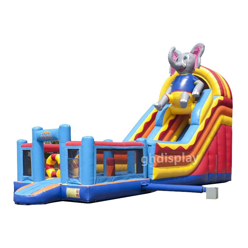 custom commercial Elephant inflatable castle slide bouncer slide manufacturer bounce house slide inflatable combo