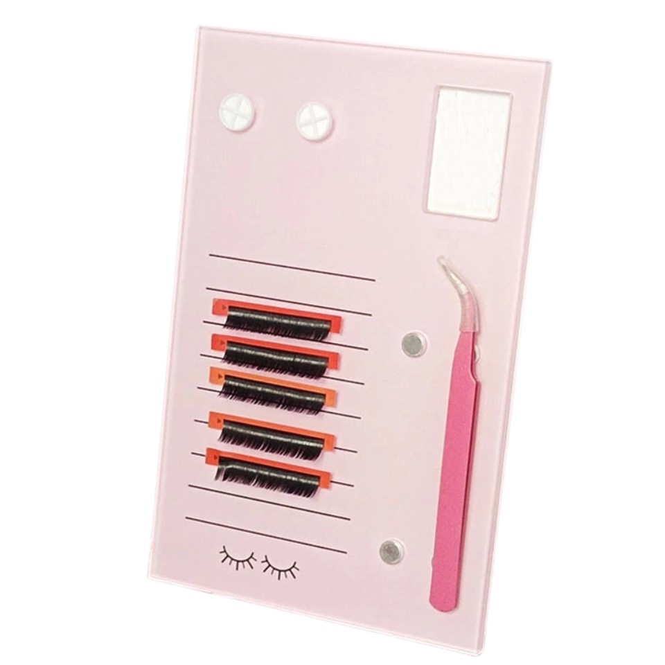 OEM Make Private Label Eyelash Holder Eyelash Extension Glue Pallet Acrylic Board For Lashes False Eyelashes Pad Lash Tools