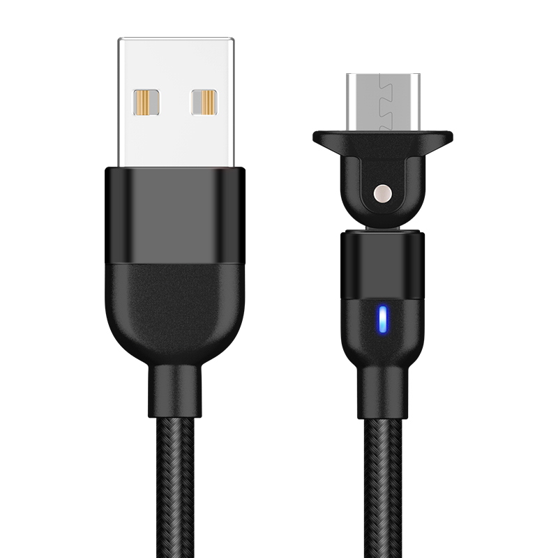 180 Degree Rotating Charger Cable Micro USB Data Cable Mobile Phone USB Charging Cable