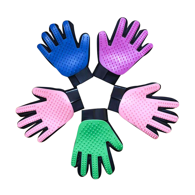 Pet Dog Grooming Glove Five Fingers Hair Removal Cat Pet Glove Bath Washing Hair Glove Brush