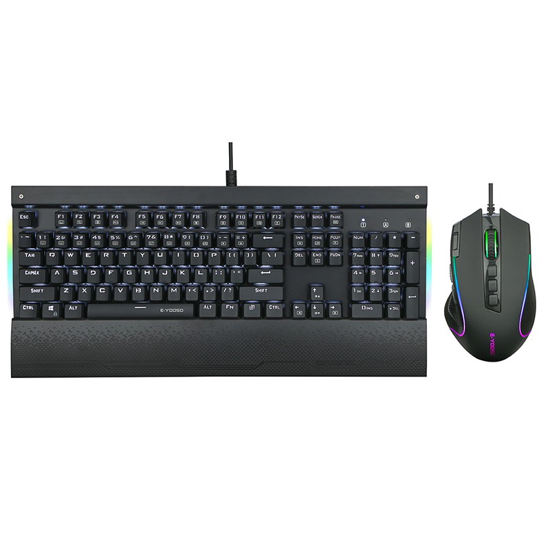 Z-727 USB RGB Blue Swithes Computer Keyboard Mouse Combo Set Gaming Teclado Set