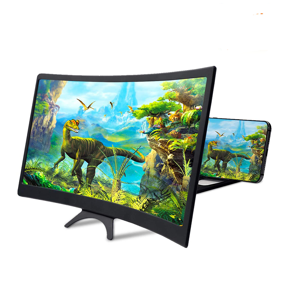 Смартфон с изогнутым экраном усилитель, складная, 12 дюймов 3d экрана сотового телефона усилитель для увеличения аппарат выкройки протекторов Лупа