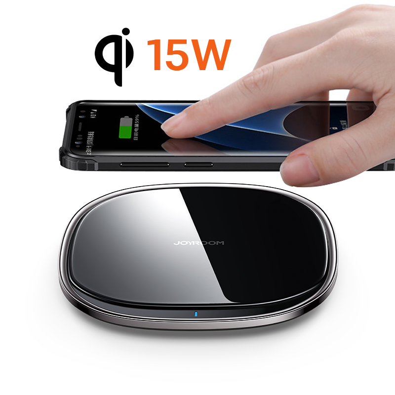 JOYROOM Custom Mobile 15W беспроводное зарядное устройство для телефона QI зарядное устройство быстрая беспроводная зарядка Pad