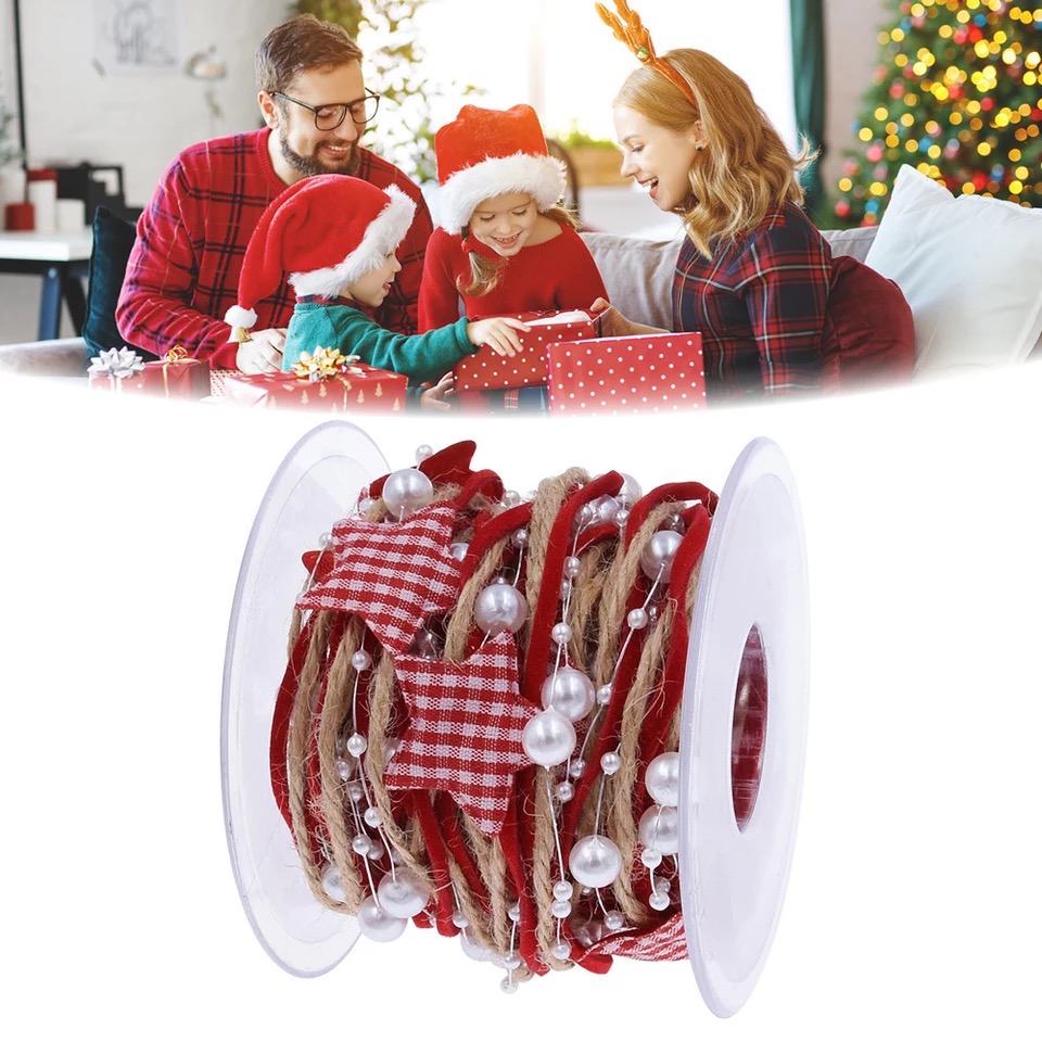 Christmas Ribbon Gift Packing Xmas Tree Red Ribbon Christmas Decorations for Home Christmas Ornaments Hanging Pendant Navidad
