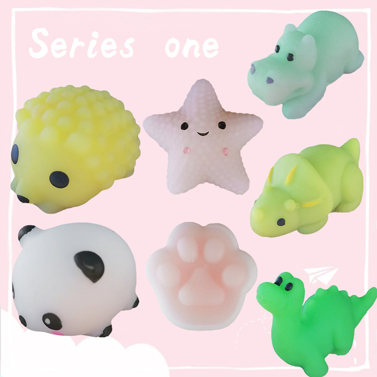 TPR squishy mochi squeeze silicone anti stress fidget slow rising mini soft mochi squishy plastic toy