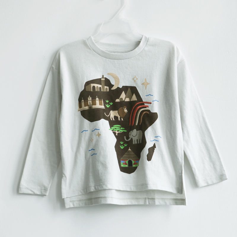 kids girl long sleeve casual top o-neck t shirt