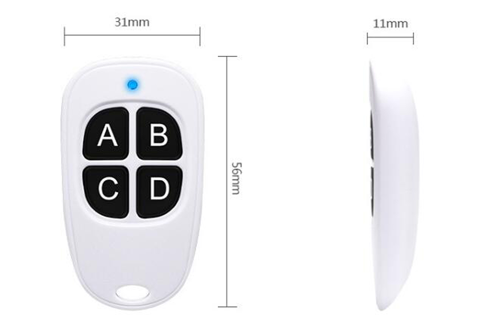 Colorful 315Mhz 433Mhz 4 Keys Garage Door Gate Remote Control Learning Code Copier Cloner Duplicator RF Remote Controller