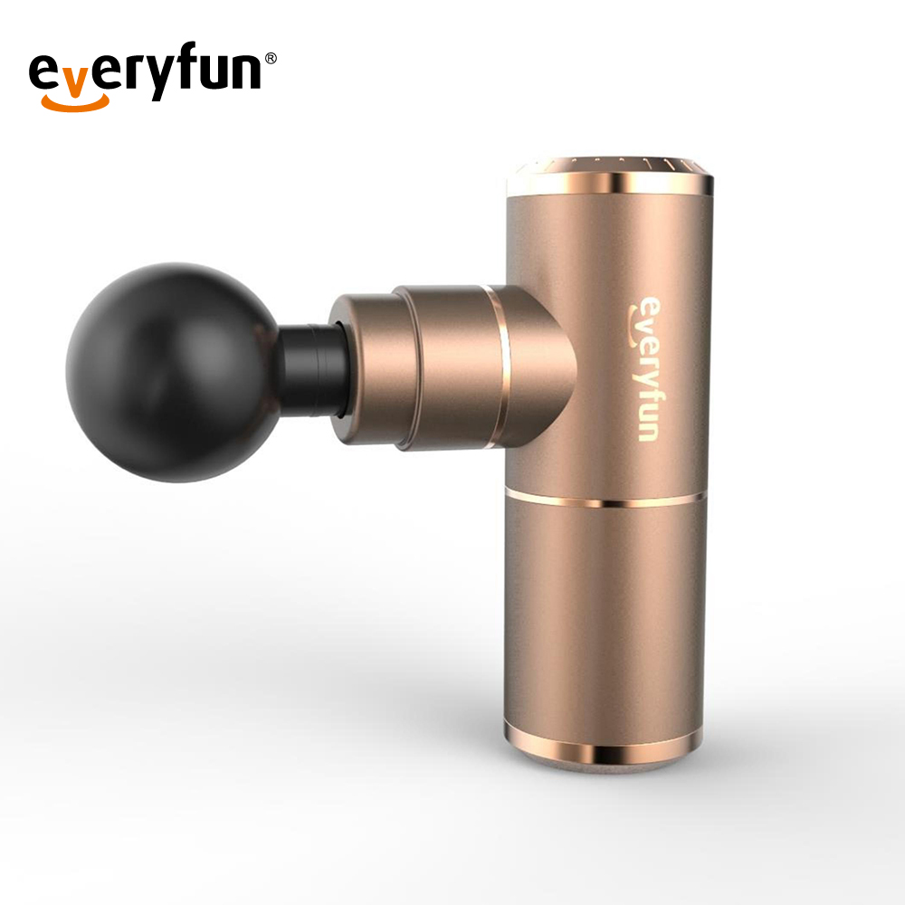 Everyfun 2021 Горячая продажа портативный дорожный мини домашний массажный пистолет с 4 головками