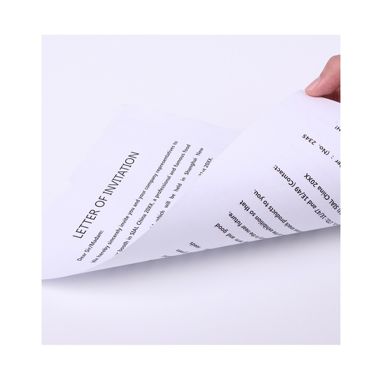 Professional manufacturer 70gsm 75gsm 80gsm 100% wood pulp a4 size copier paper