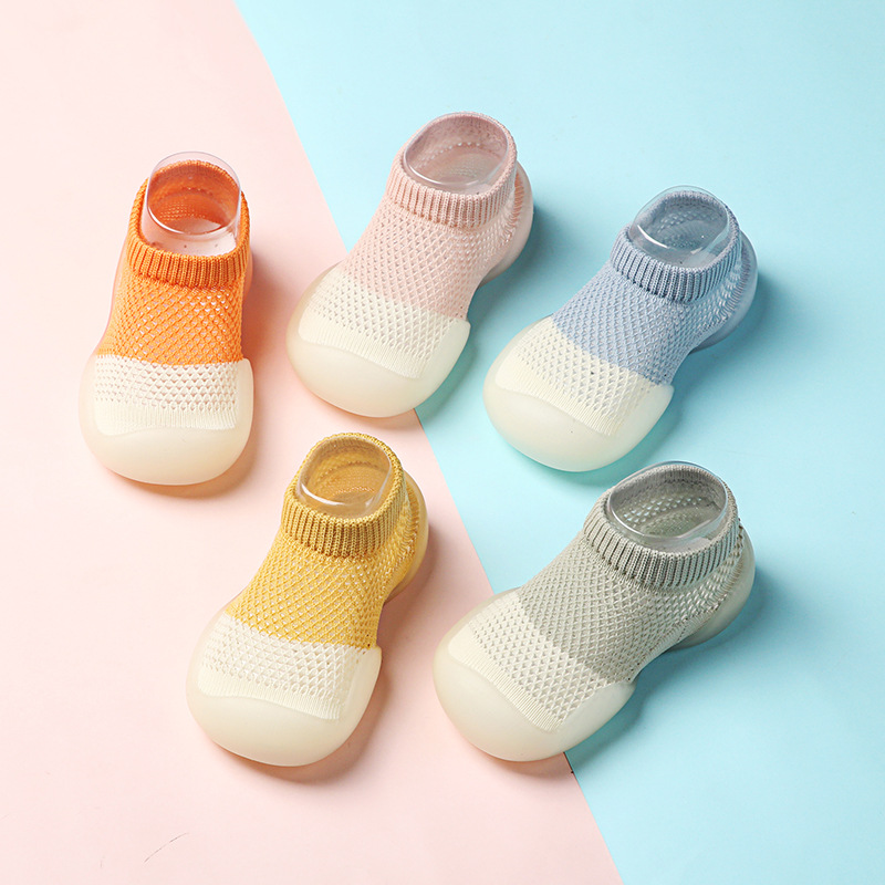 Baby Walking Shoes Soft Soled Non Slip Socks Indoor Baby Silk Socks Mesh Shoes