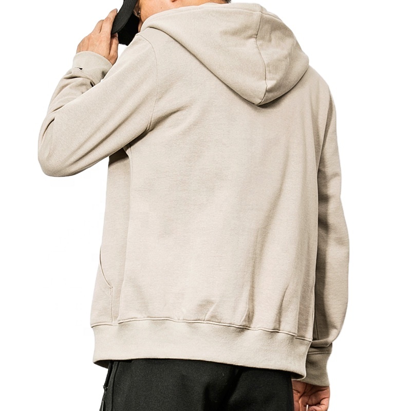 Custom Mens Autumn Soild Hoody Pure Color Hoodies Unisex Fleece French Terry 100% Cotton Hoodies Men With Zipper
